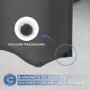 downluxe Waterproof Fabric Shower Curtain Liner, Soft Cloth Shower Liner with Magnets, Machine Washable & Hotel Quality Bathroom Curtain, 70" W x 72" L, Dark Grey
