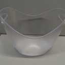 Yesland Ice Bucket Frosted Plastic 3.5 Liter Storage Tub - Perfect for Wine, Champagne or Beer Bottles