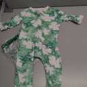 Burt's Bees Baby Boys Sleep and Play PJs, 100% Organic Cotton One-Piece Zip Front Romper Jumpsuit Pajamas (3-6 Months)