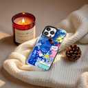 Voyage iPhone 14 Case Pink Ocean Adventure Collage Pattern Military Grade Drop Protection Slim TPU with Camera Protection, Aesthetic Summer Design for Women Girls (BlueOctopus)