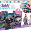 Make It Real Stamp to Reveal DIY Dot Posters, 1 Stamper per kit & 3 Dot Posters |Craft Kit, Artwork Activity, Girls & Kids Ages 6 Bunny, Frog, Panda