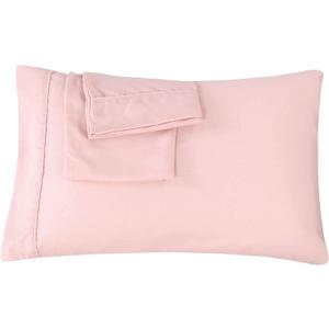 TBM Oversize Pillow Case Extra Large Fits Even The Fluffiest Pillows Including The Pancake Pillow Extra Tall Pillowcase 100% Egyptian Cotton 600 Thread Count (Blush/Rose Pink, Queen 23W X 34L)