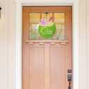 2 x Hello Summer Coconut & Flower Door Decor Sign - Wooden Welcome Home & Office Wall Art, 11.8x9.3" Hanging Plaque for Seasonal Celebration