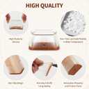 32Pcs Rectangle Chair Leg Floor Protectors for Hardwood Floor, Silicone Clear Felt Furniture Pads, No-Noise & Non-Slip Leg Caps, Kitchen Chair Rubber Mat Floor Protector(Fit: L 1.5"-2", W 0.75"-1")