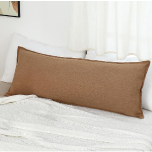LIGICKY Brown Long Lumbar Pillow Cover 14x36 inch Neutral Linen Pillow Covers Decorative Rectangle Throw Pillow Covers for Living Room Couch Bed Sofa Rustic Farmhouse Boho Home Decor