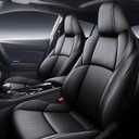 AOMSAZTO Car Seat Cover for Mazda 3 2019 2020 2021 2022 2023 2024 2025 2026 - Full Set Customized Black Faux Leather Seat Covers