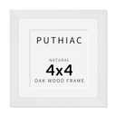 puthiac 12x18 Solid Oak Wood Picture Frame, White, 1 Pack