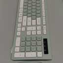 Wireless Keyboard and Mouse Combo, FullSized Wireless Keyboard and Adjustable DPI Mouse, 2.4GHz USB Receiver, Silent Keyboard and Mouse for PC, Windows, MAC, Desktop, Laptop (Avocado Green)