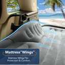 Self-Inflating SUV Air Mattress with Built in Electric Pumpcar air Mattress with Pillow for TrunkPortable car Mattress for Travle and Camping, Light Gray