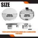2.4Inch 60MM Wheel Center Caps, Pack of 4 (Chrome, Outer 60MM, Inner 56MM, Easy DIY Installation), Outer 60.0MM , Inner 56.0MM