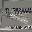 2 Packs for Washington Huskies License Plate Frames,2 Holes Silver License Plate Holder for UW,Universal Aluminum Tag Frame for License Plate for Front and Rear Car Tags (Black)