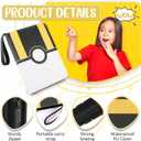 Card Binder 4 Pocket, Trading Card Holder Fits 400 Cards With 50 Removable Sleeves, Portable Collection Card Ablum, Game Card Case book With Zipper for Gift - Black