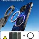 USKEYVISION Magnetic Pocket Selfie Stick for iPhone with Light for MagSafe 4 in 1 Portable Pocket Phone Tripod for iPhone & Android W/Rechargeable Remote, Removable Phone Clip, Video Recording(MPT-02)