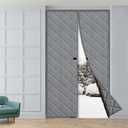 RELIANCER Magnetic Thermal Insulated Curtain, Waterproof Oxford Cloth Door Cover, Fits 32"x80", Cotton Fiberfill Winter Insulated Windproof Blanket