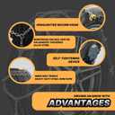 Auto Fixing Snow Chains for Car Tires, Tire Chains for Passenger Cars, Sedan, SUVs, Quick Fit & Easy Installation Snow Tire Chains, Portable Reusable Emergency Tire Traction Chain, Set of 2 (HPK-1553)