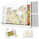 PITAPITA Rotating Jigsaw Puzzle Board for 1500 Pieces with 4 Drawers, Medium 1500