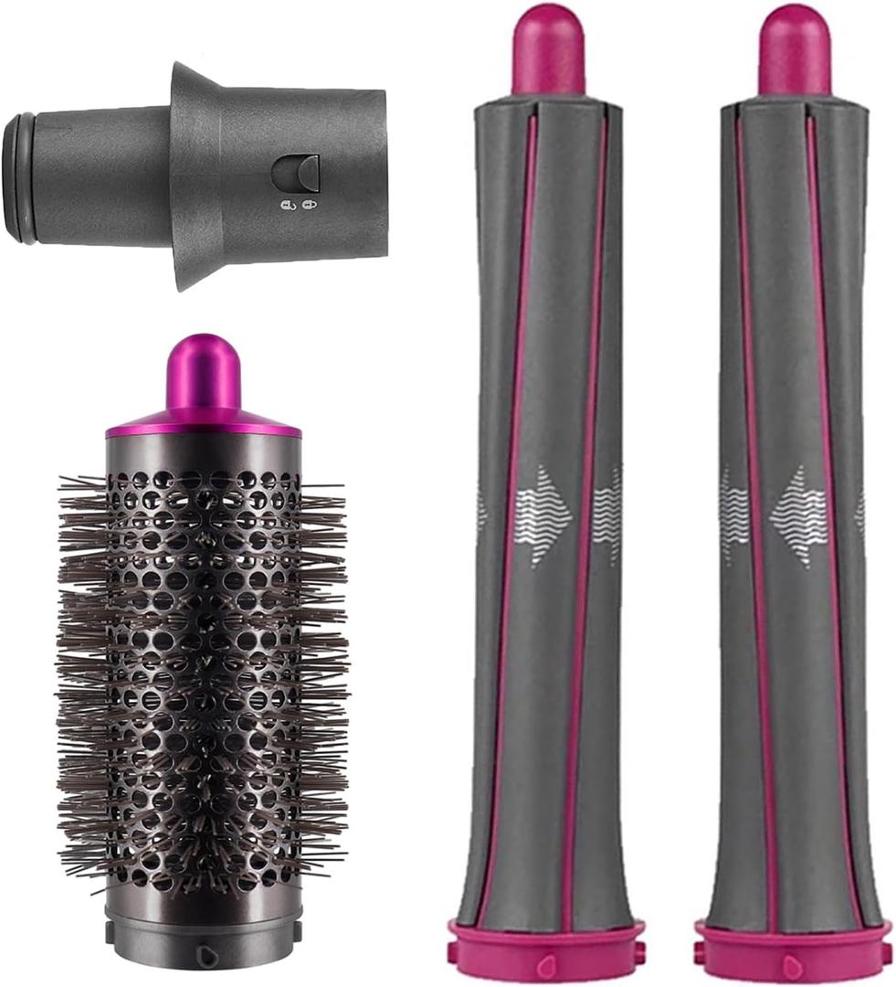 Hair Curling Barrel Volumizing Brush Attachments with Adaptor for Dyson Hair Dryer Converting to Hair Styler, for Dyson for Airwrap Styler