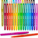 30 Colors Felt Tip Pens, 30 Pack, 0.7mm Premium Medium Fine Point, Felt Tip Markers For Valentines Day Gift Writing, Journal, Planner Coloring, Note Taking, Drawing, Art, School