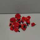 BBTO 21 Pieces Flower Hair Clip Rose Hair Clips Hair Barrettes for Women Flower Hair Accessories Boho Bride Claw Clip Hairpin Brooch Pin Headpiece for Wedding(Red,Large, Medium, Small)