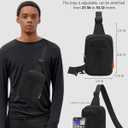 Peicees Small Anti Theft Sling Bag with Zipper Clip for Men Women, Waterproof Mini Crossbody Chest Bag for Travel Work Sport