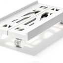 Computer Tower Stand, Adjustable Mobile CPU Stand with 4 Rolling Caster Wheels, PC Tower Stand Fits Most PC Under Desk-White