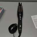 NOVUS Anti-Scald Automatic Ceramic Curling Iron, Rotating Wand, Auto Curling, 3 Temp Settings, 30Min Auto Shut Off, For All Hair Types (Black)