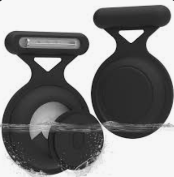 Waterproof Airtag Holder for Kids (2 Pack), Hidden Air Tag Case with Pin, Full Cover GPS Tracker Clip Compatible with Apple Airtag for Toddlers, Children, Elderly, Clothing, Backpack (Black/Black), Pack 2