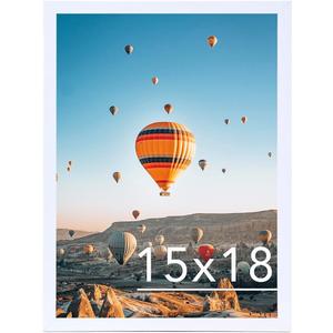 15x18 Picture Frame - White, Horizontal & Vertical Formats for Wall Hanging, 15 x 18 Gallery Frame for Photos & Posters, Pack of 4