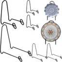 Blulu 6 Pcs Bowl Display Stands Iron Large Medium Size Dish Display Stand Bowls Holder for Deep Platters and Dishes