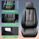 Fit K4 Car Seat Covers for Kia K4 2025 -Upgraded Premium Waterproof & Breathable Leather,Airbag Compatible,All-Weather Seat Cushion Protector,Full Set,Black
