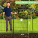 Decorative Garden Fence 40in (H) x24ft (L), 10 Pack No Dig Fence Animal Barrier for Dog, Arched Flower Bed Edging, Wire Border Panel Fencing for Yard Patio Outdoor Decor