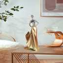 Artpaul Wine Bottle Holder Beauty Lady Statue Wine Bottle Stand Lady Wine Rack Decoration Wine Cork Holder Decor Wine Decor for Kitchen Bar (Golden)