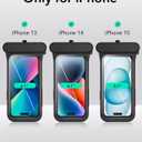 ESR Waterproof Phone Pouch for iPhone 13/14 / 15, Underwater Touch Sensitivity, IPX8 Floating Waterproof Cellphone Case with Lanyard, Dry Bag for Snorkeling, Black