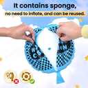 Whoopee Cushion, 9" Whoopie Cushion Fart Toy, Self Inflating Woopie Cushion for Kids Adult Teens, Make Great Big Mega Woopy Fart Sounds, Funny Fart Game, Prank Gag White Elephant Gifts (Blue)