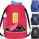 brooman Youth Soccer Bags Boys Girls Soccer Basketball Volleyball & Football Backpack (Rose)