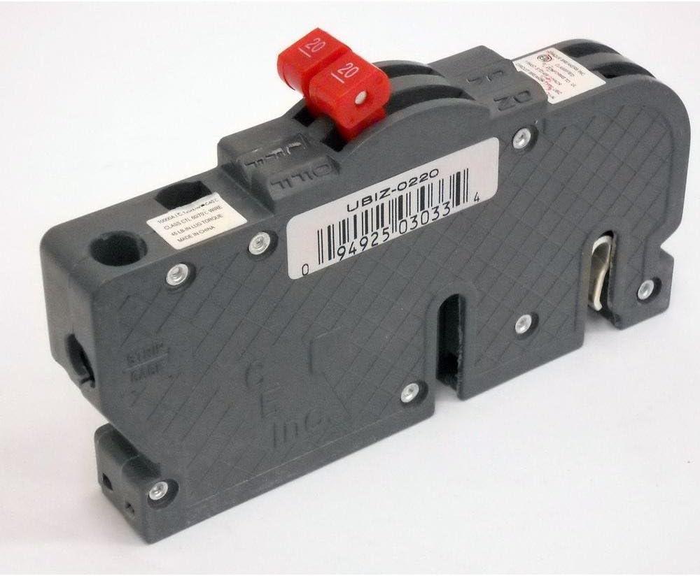 View-Pak Div. Of Tes UBIZ0220 Unique Zinsco Dual Pole Thin Circuit Breakers