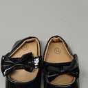 SOFMUO Baby Girls Mary Jane Flats with Bowknot Ballet Slippers Toddler First Walkers Infant Princess Wedding Christmas Dress Shoes (12-18 Months Infant, Black)