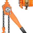 MYOYAY Lever Chain Hoist Come Along 3/4 TON 1650 LBS Capacity Heavy Duty Ratchet Chain Hoist Chain Come Along 20 feet Ratchet Puller with 2 Hooks for Lifting Goods & Dragging Loads Garage Factory Dock