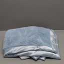 GooseWaddle Luxury Silky Smooth, Satin Trimmed Baby Blanket, 100% Polyester Machine Washable Blankie, Soothing Nursery or Crib Bedding for Boy (29x35 Inches) Blue