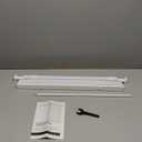 LazBlinds No Tools No Drill 1" Vinyl Mini Blinds, Cordless Blinds for Windows, Light Filtering Horizontal Window Blinds & Shades, 23" W x 64" H, White