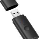 USB Bluetooth 5.2 Transmitter for TV, Wireless Audio Adapter for Airpods or Wireless Headphones Dual Pairs, Low Latency, Bluetooth 3.5mm Aux Transmitter for Flight, TV, PC, Gym, Gaming