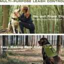 Dog Harness for Large Dogs Heavy Duty, Tactical No Pull Dog Harness with Molle System, Easy On and Off Service Dog Vest, Breathable Padded, Adjustable Reflective Pet Vest for Walking Hiking Training