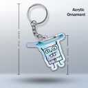 Nurse Keychain, Cute Acrylic Decor Emotional Support Keychain Inspirational Backpack Handbag Accessories Gifts
