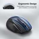 TECKNET Wireless Mouse Rechargeable, 2.4G USB-A Silent Mouse, Quiet Click, 6 Adjustable 4800 DPI, Cordless Computer Mice, Ergonomic Mice for Laptop, 6 Buttons for Chromebook, Ergo Grip - Black
