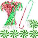 72 Pcs Christmas Party Favors Gift Includes Candy Cane Pen Sticky Note Christmas Ballpoint Pens with Black Ink for Xmas Holiday Classroom Office Stationery Supplies (Red Green)