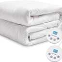 Electric Mattress Pad Queen Size Quilted Wave 10 Heat Settings & Dual Control with 12 Hour Auto Off,Deep Pocket Fits up to 15", Microfiber Bed Warmer, ETL Certified Machine Washable,60"x80"