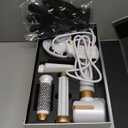 UKLISS Hair Dryer Brush 7 in 1110000 RPM Hair Dryer with Diffuser for Curly & Twisted Hair Professional Ionic Brush Blow Dryer for Salon-Quality Styling, White Gold