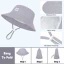 Cooraby 4 Pack Baby Girl Sun Hat Toddler Adjustable Wide Brim Bucket Hat
