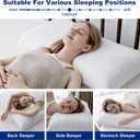 MLILY EGOHOME Cervical Neck Pillow, Aloe Vera Infused Memory Foam, Side Sleeper Pillow for Neck Pain, Skin Friendly, Medium Firm, 30x16 Inches, Queen