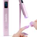 Lavinda Handheld UV Light for Gel Nails with Stand, Mini Nail Lamp with LCD Display, Portable Cordless Rechargeable UV Led Nail Lamp Nail Dryer for Fast Curing Gel Polish for Home DIY Manicure